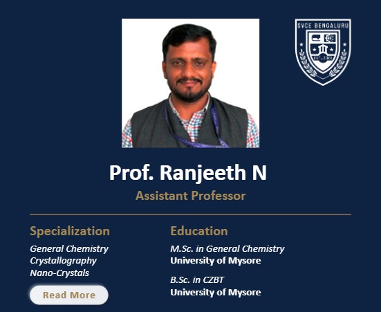 Mr. Ranjeeth N - Assistant Professor