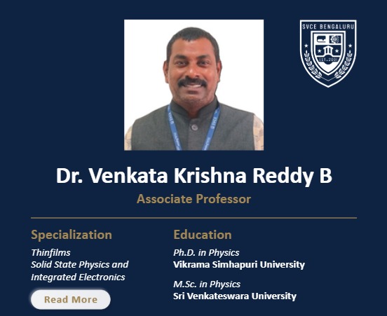 Dr. B Venkata Krishna Reddy - Associate Professor