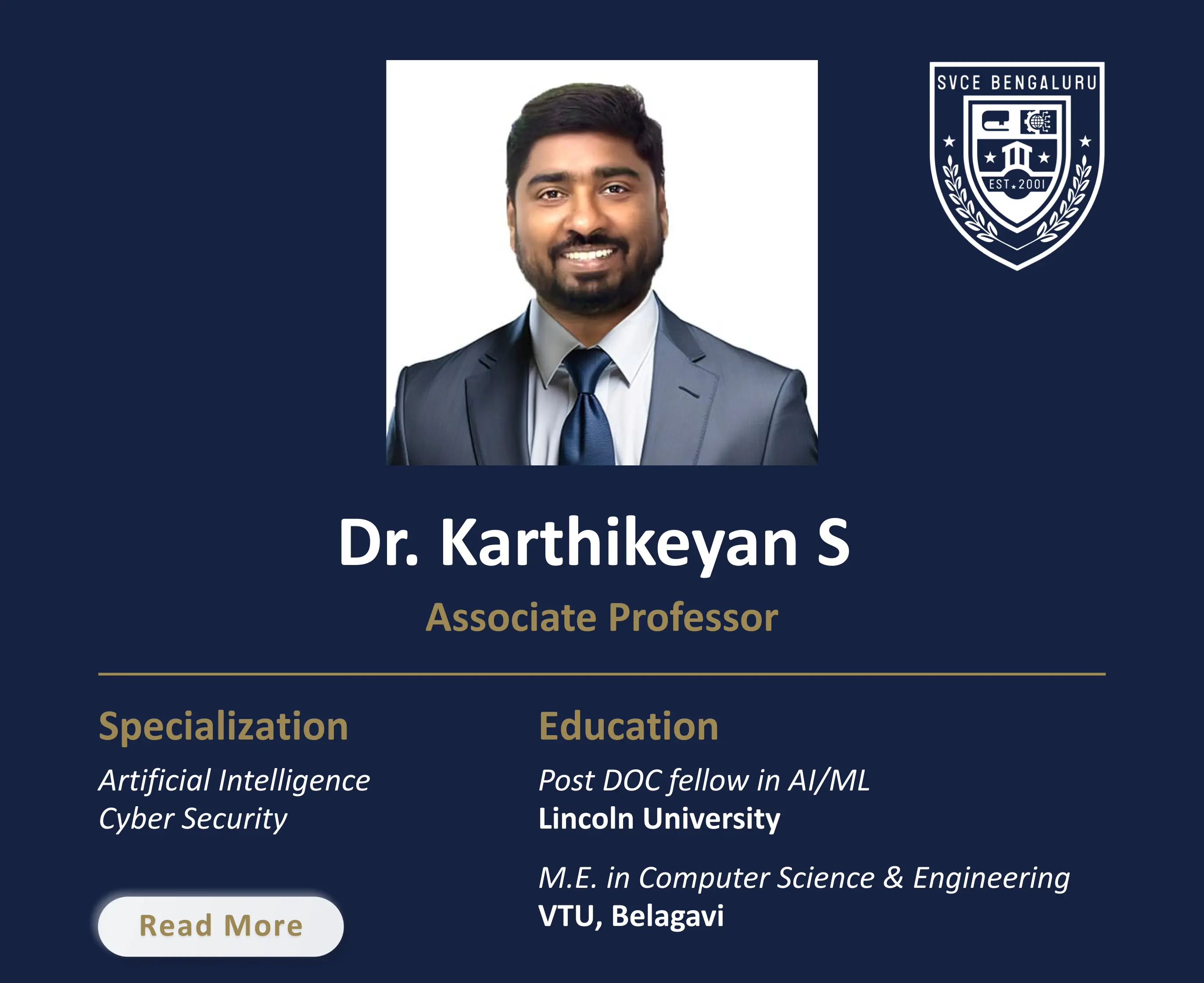 Mr. Krishnanarayanan - Assistant Professor