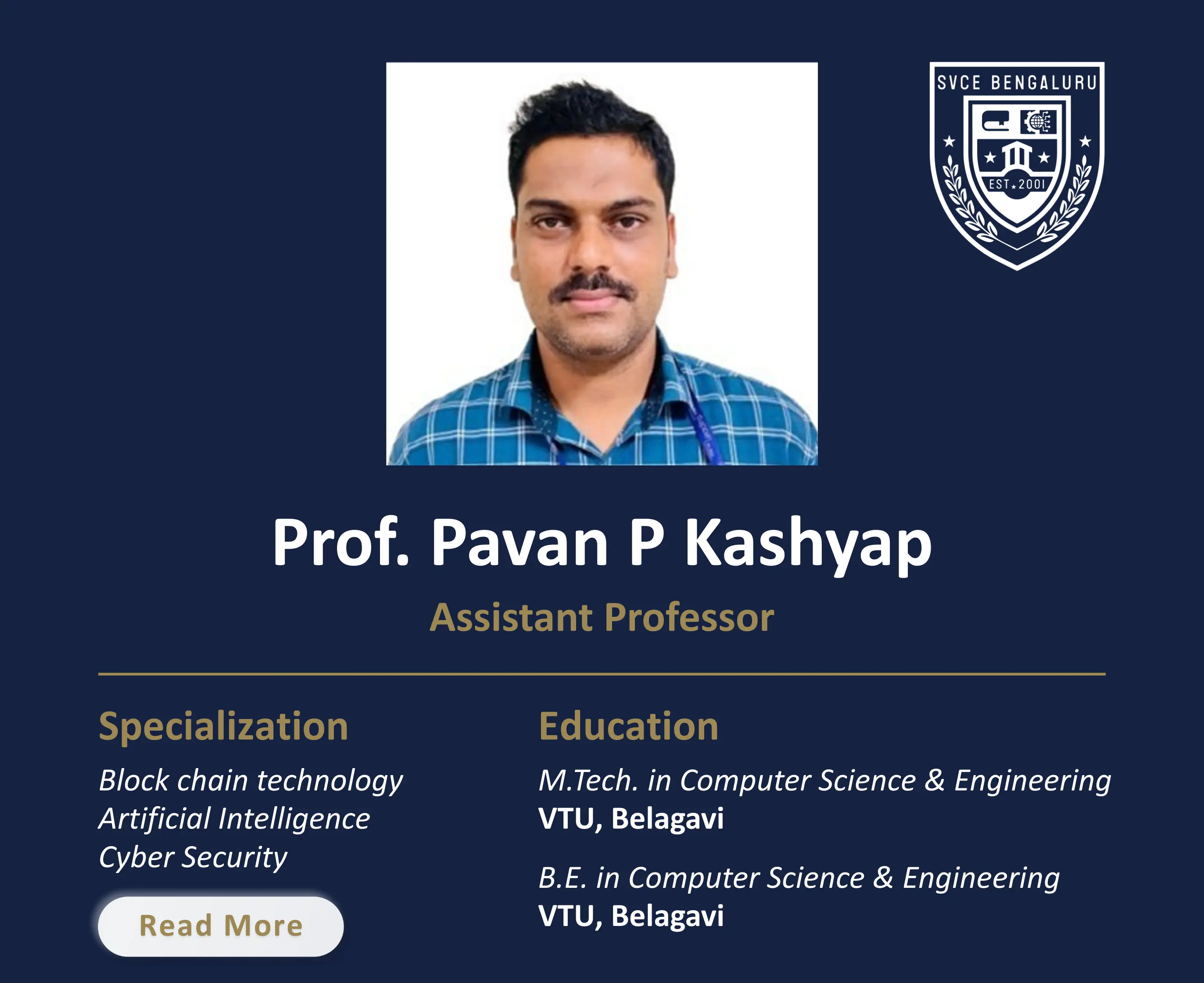 Mr. Pavan - Assistant Professor